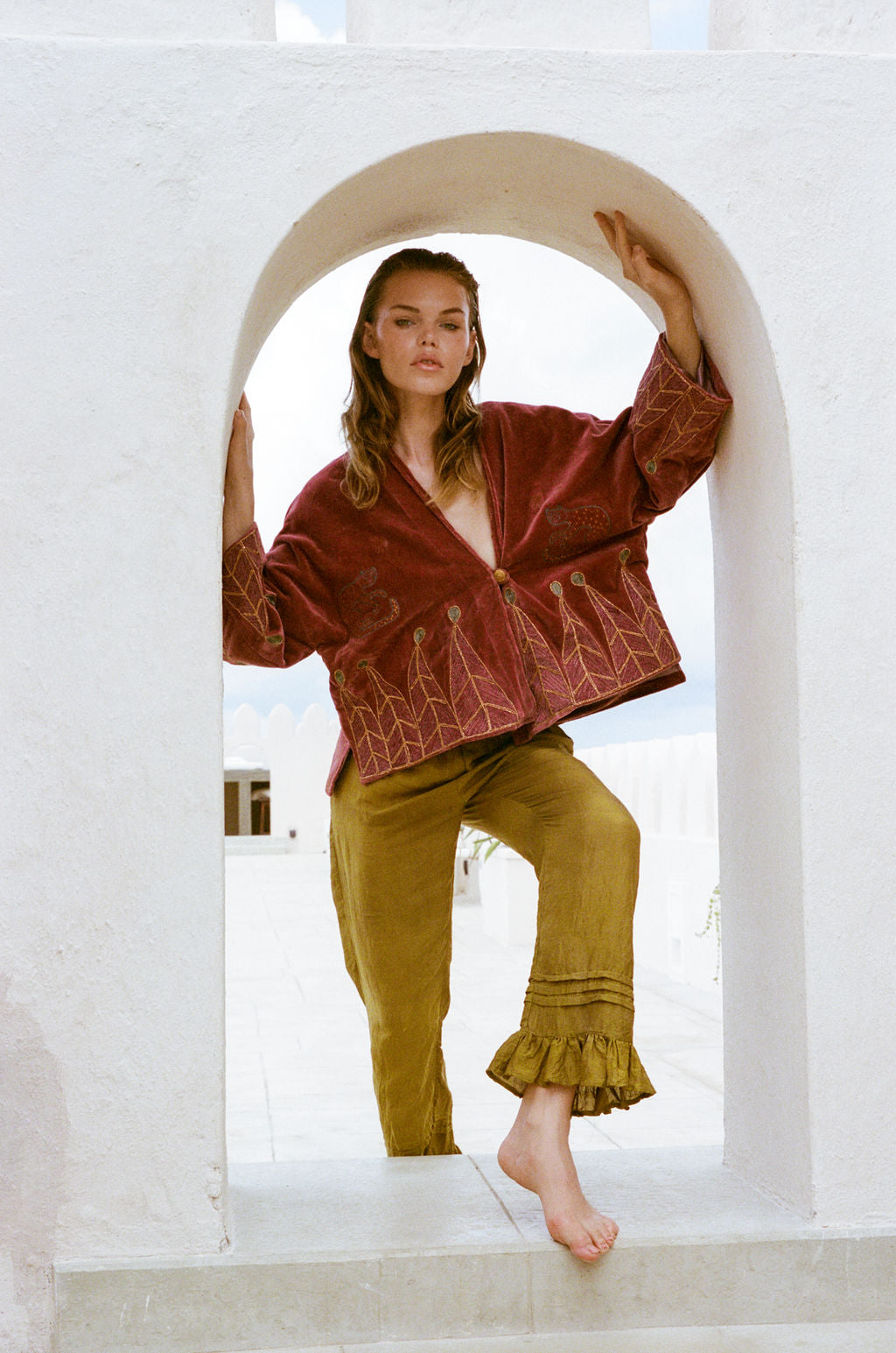 【イタリア製】1990s Camel Velvet Layered Jacket Vintage velvet caracal Jacket - Punch – Hamaji Studio