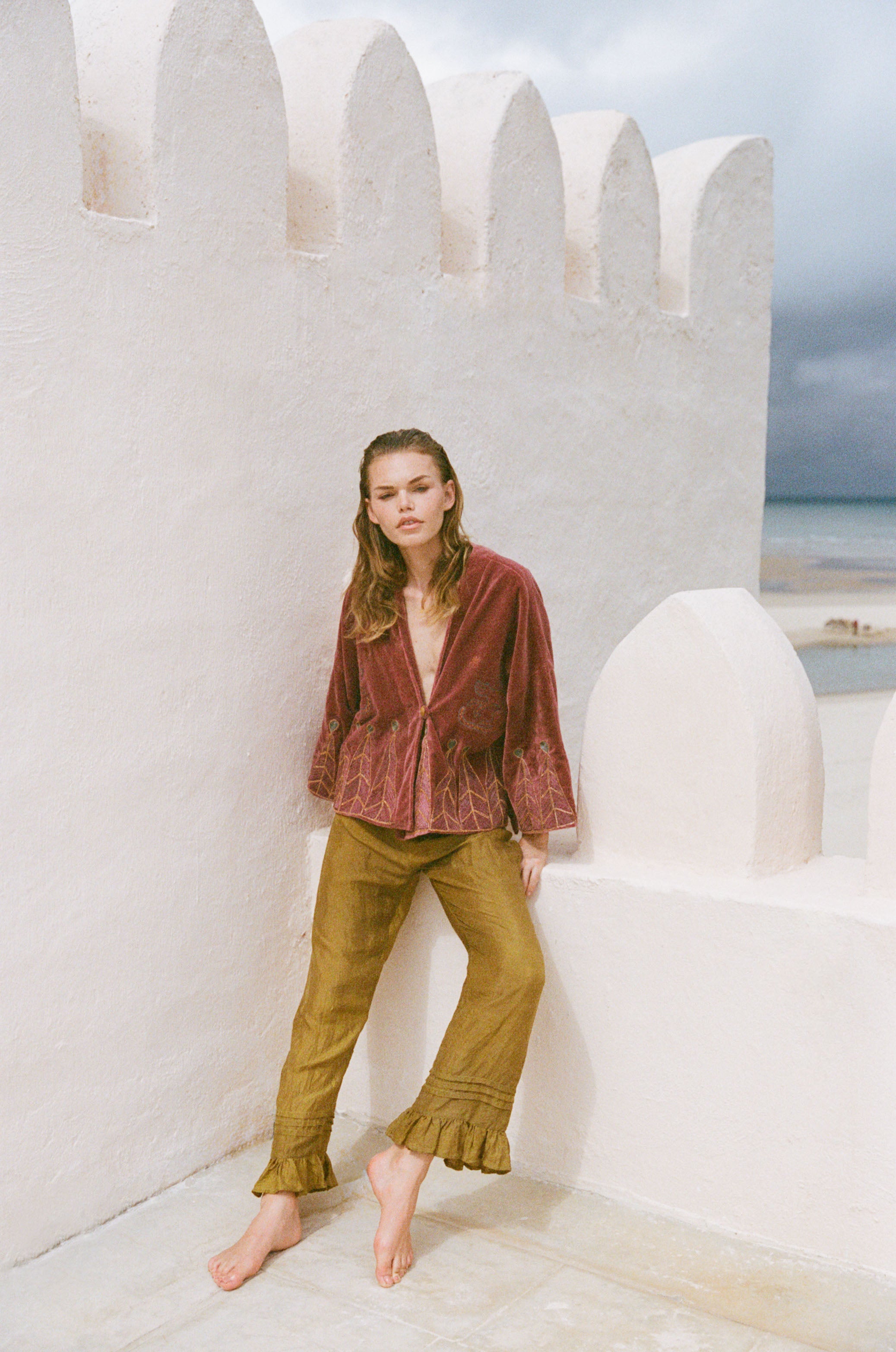 Vintage velvet caracal Jacket - Punch – Hamaji Studio