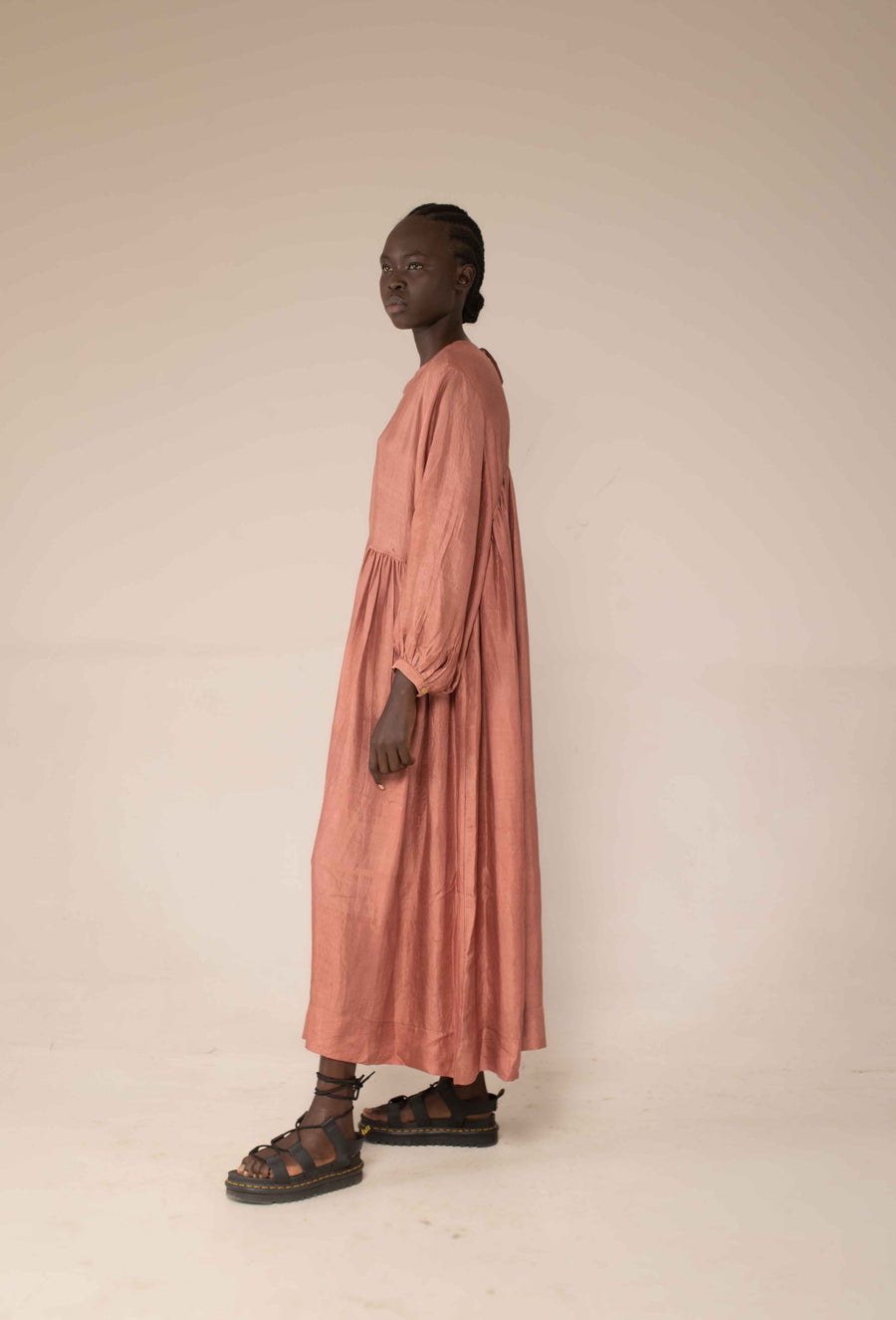 Balloon dress - old rose