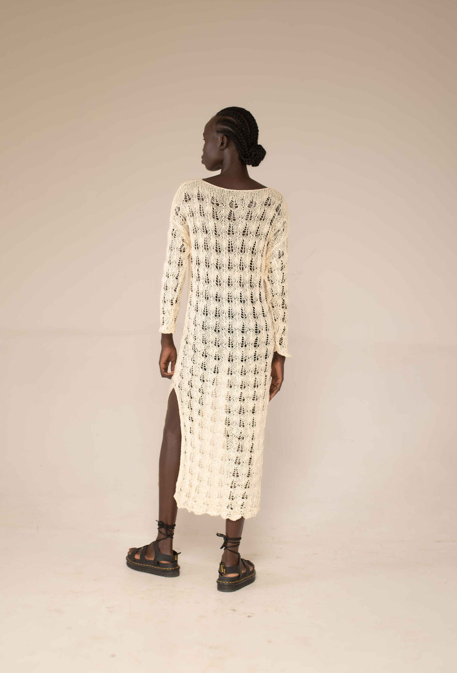 Knitted silk and cotton slip