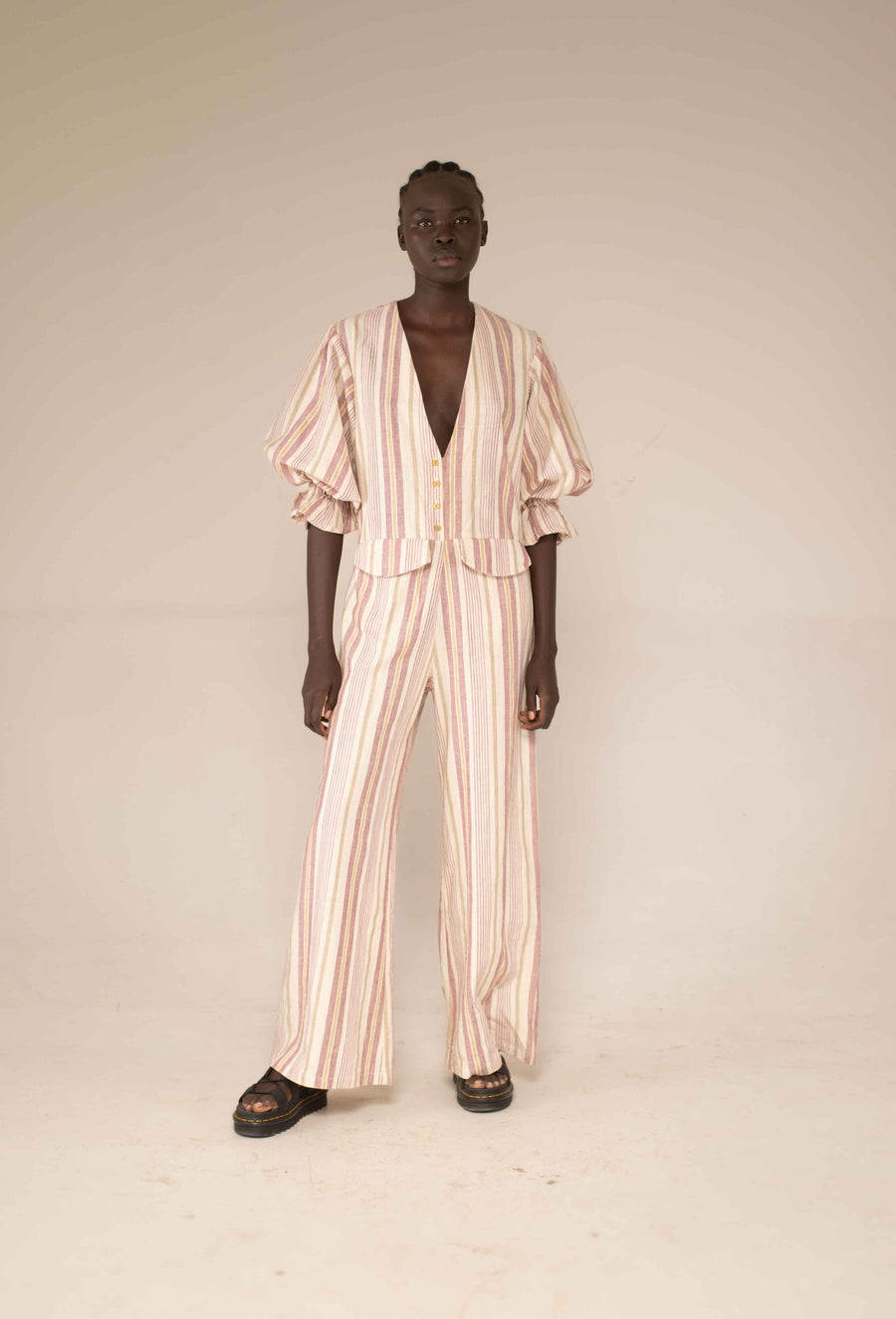 Jumpsuit - Sisal stripe