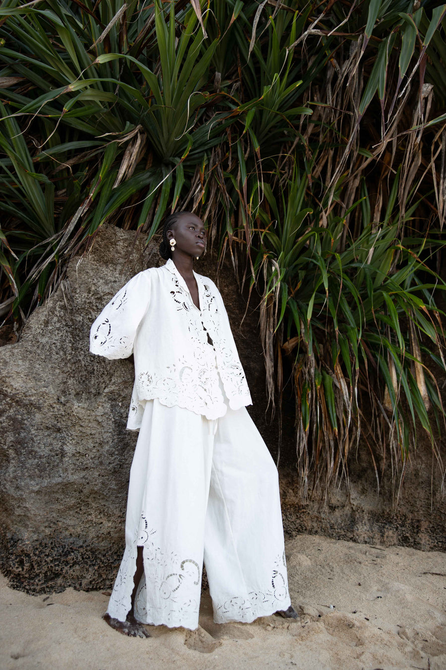 Sarabi Shirt - Crab cut out embroidery