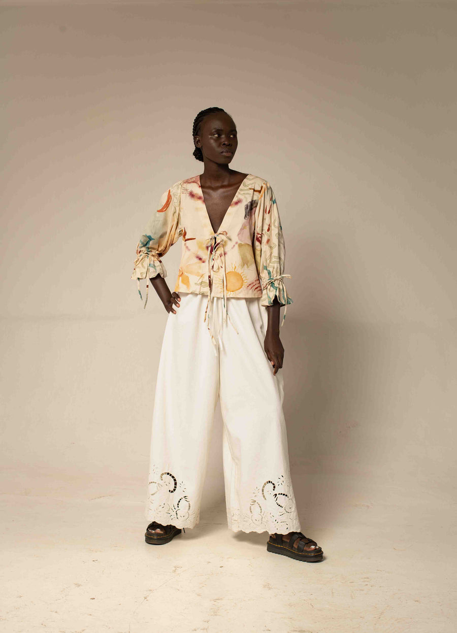 Tie front top - rain collector