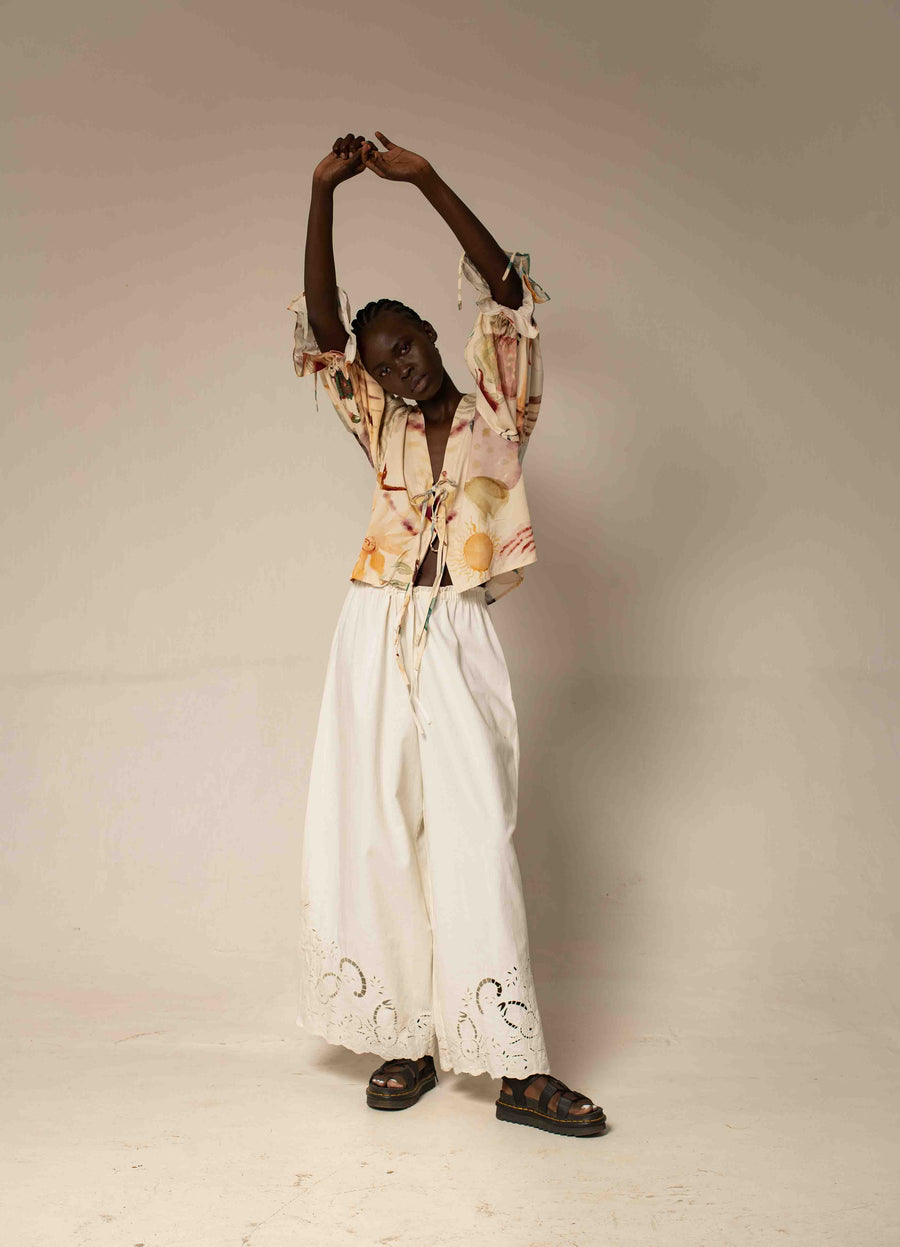 Tie front top - rain collector