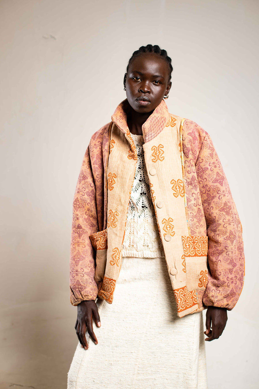 The Kantha Puffer Jacket S/M 01