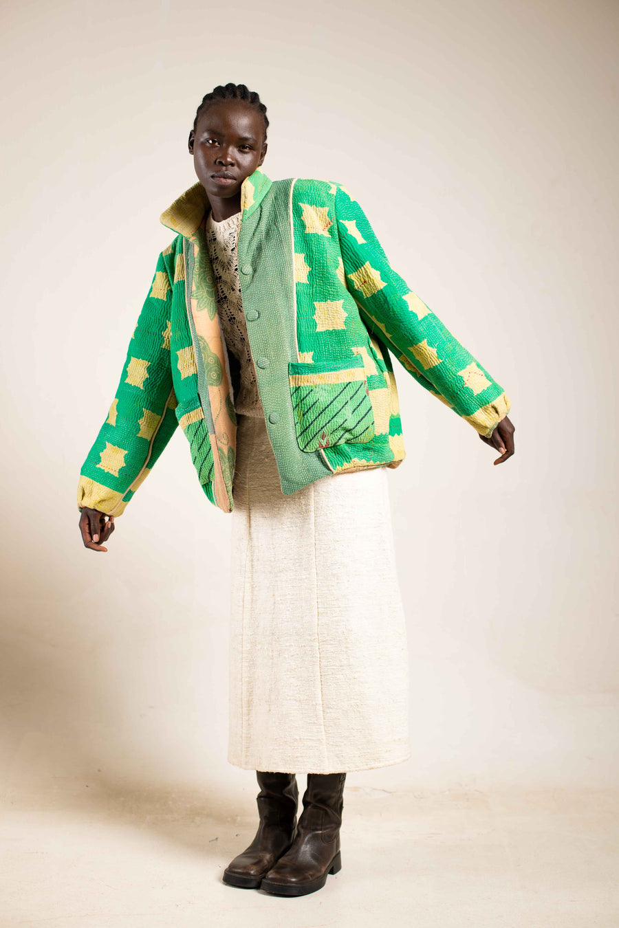 The Kantha Puffer Jacket S/M 06