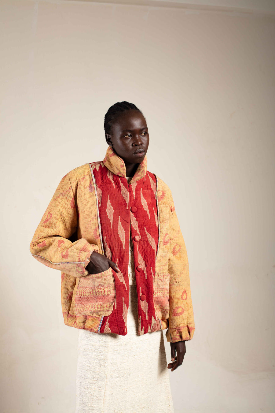 The Kantha Puffer Jacket S/M 07