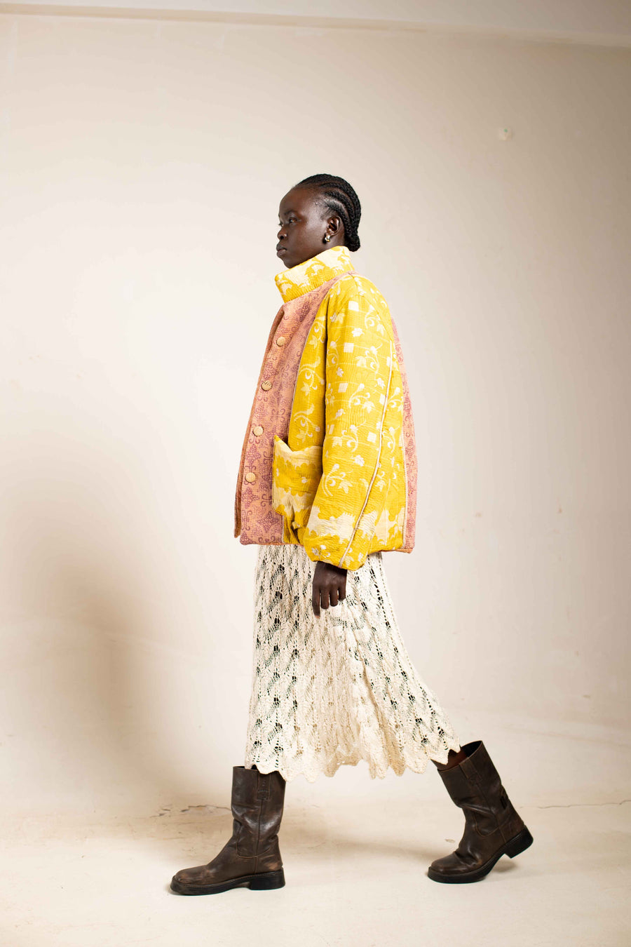 The Kantha Puffer Jacket S/M 03