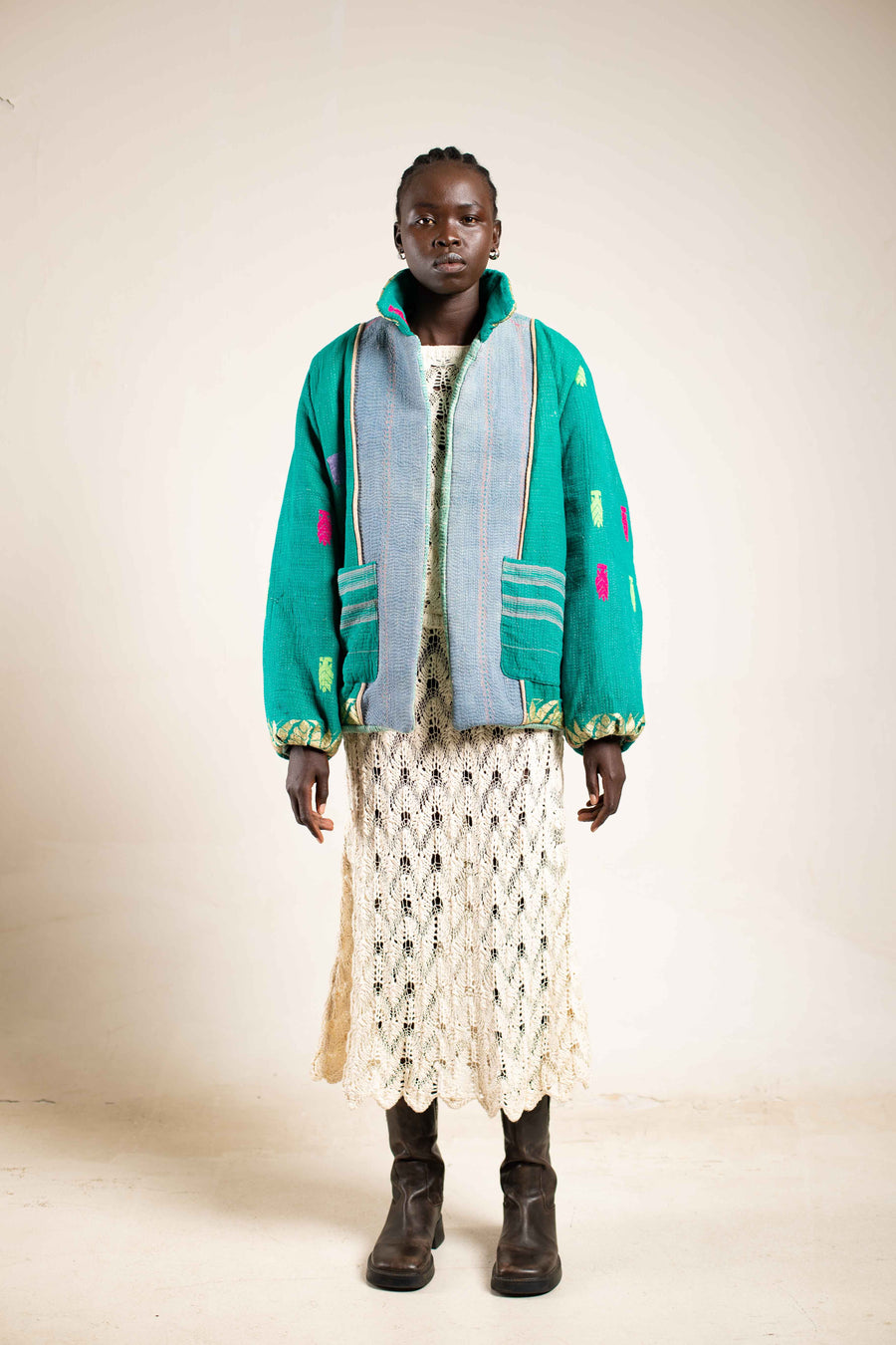 The Kantha Puffer Jacket S/M 04