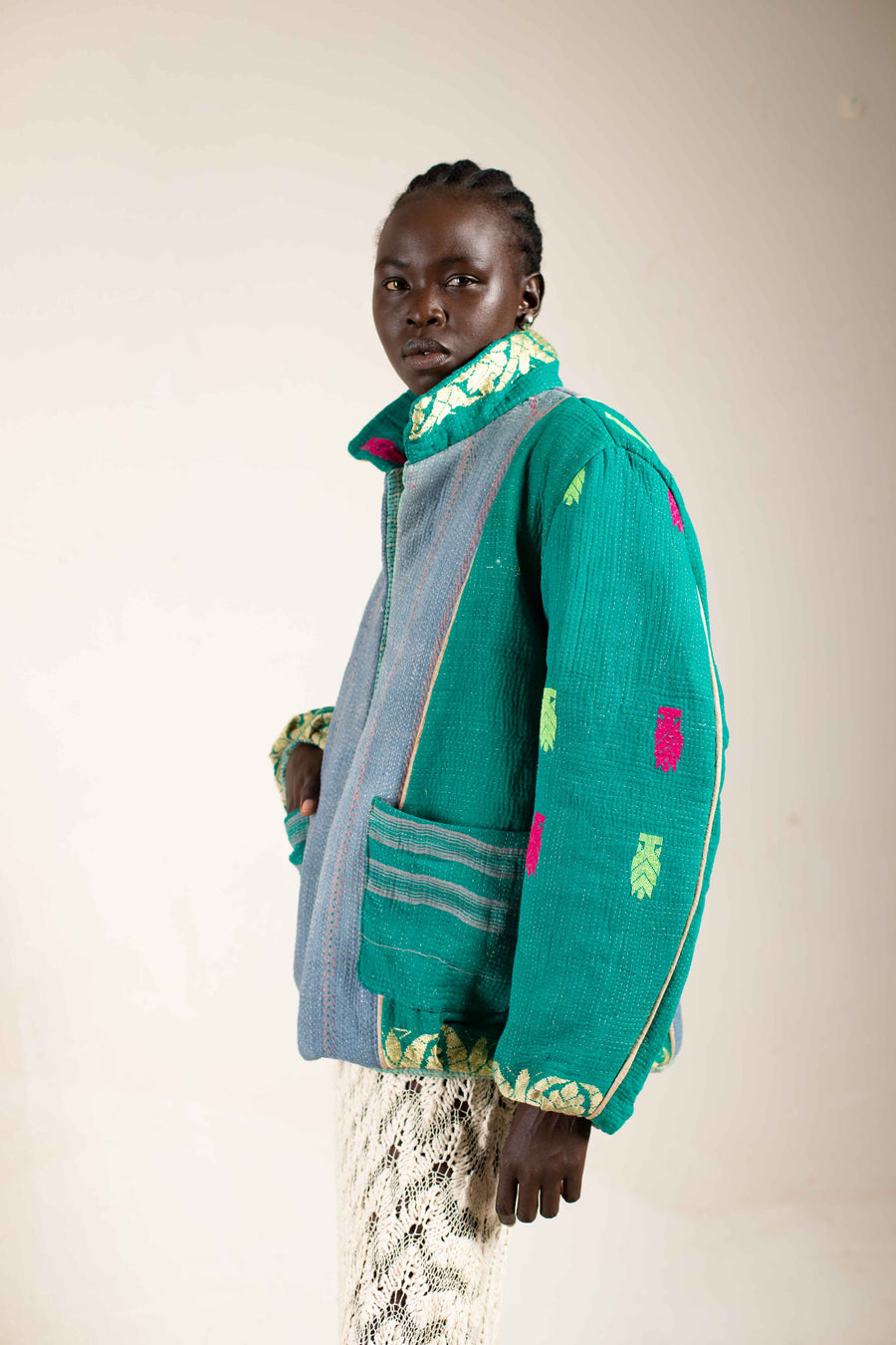 The Kantha Puffer Jacket S/M 04
