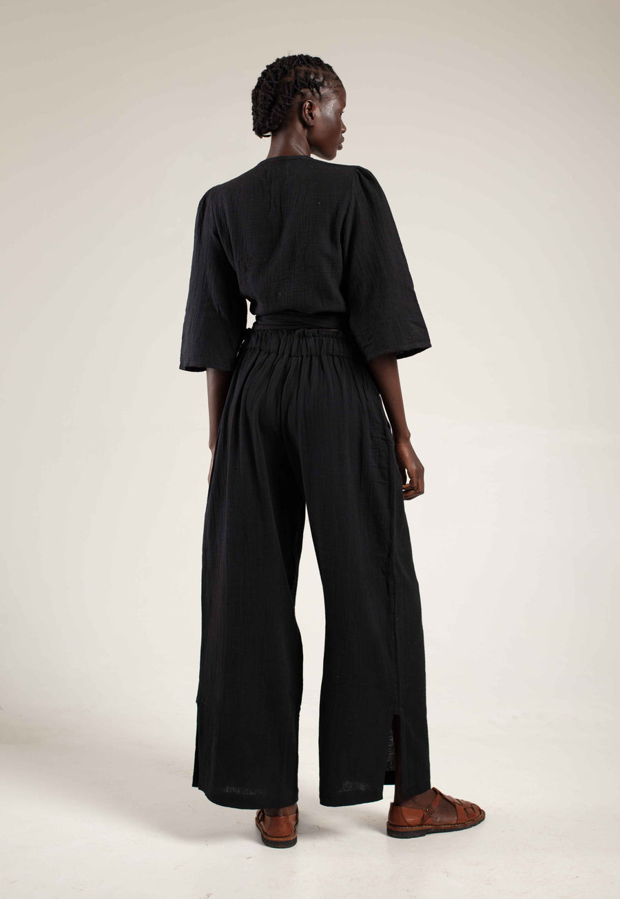 Wide leg pants Obsidian