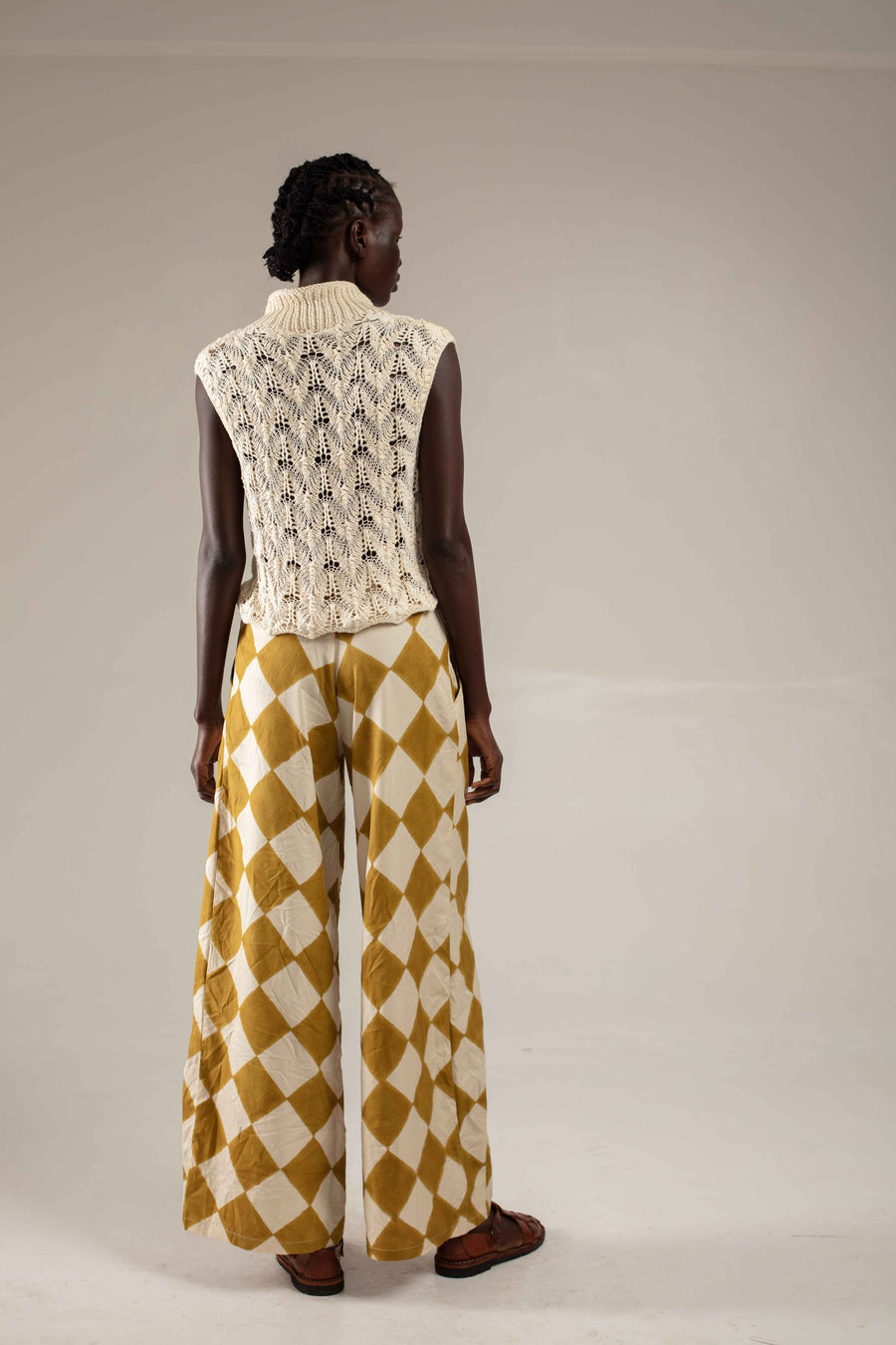 Balloon Trousers mustard diamond