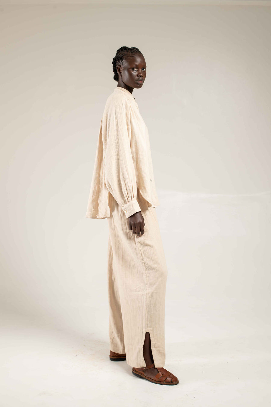 Wide leg pants Oat