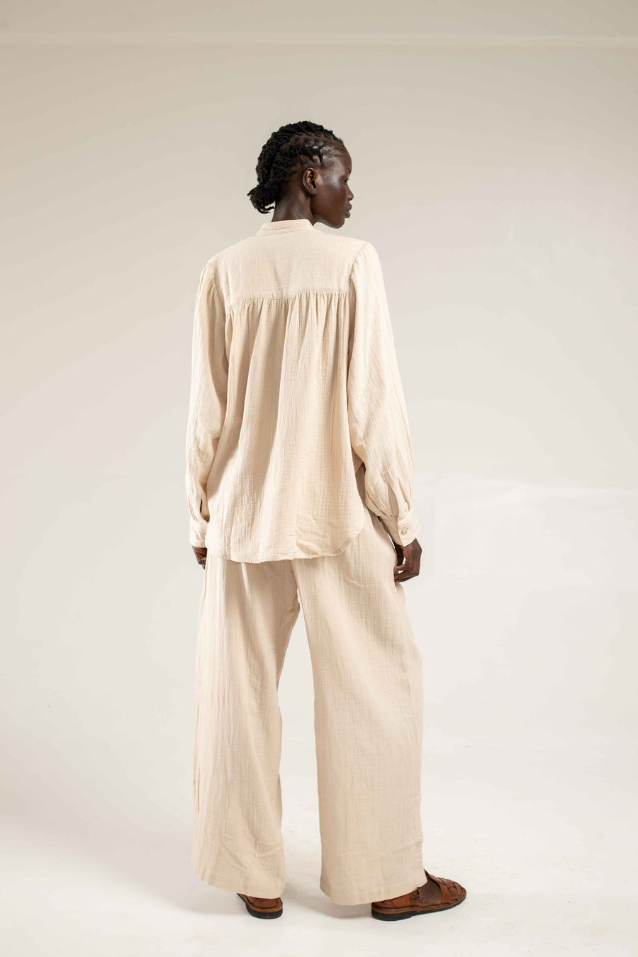 Wide leg pants Oat