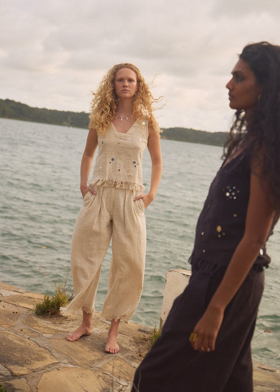 Khadi painter pants - natural