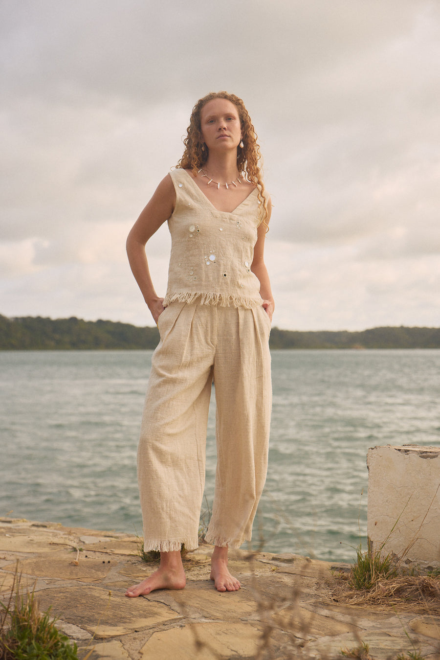 Khadi painter pants - natural