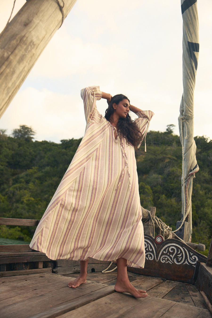 Maxi dress - Sisal stripe