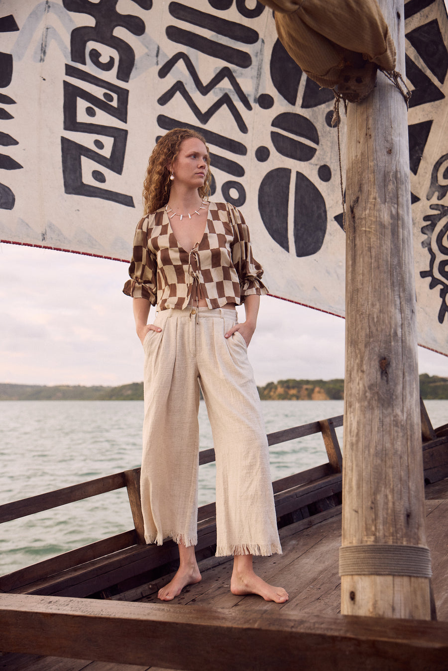 Khadi painter pants - natural