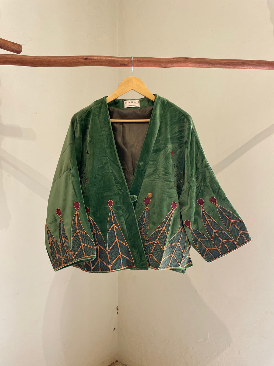 Vintage velvet caracal Jacket - MOSS